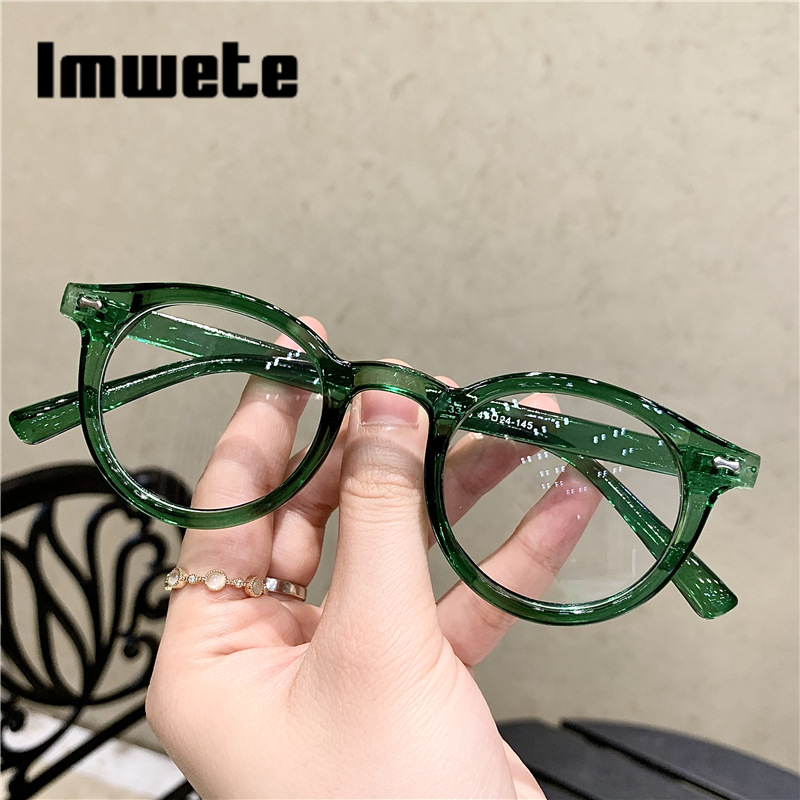 f ee Glasses Computer Frame Transparent Imwete Women Men Anti Blue Light Round Eyewear Blocking Optical Spectacle Eyeglass