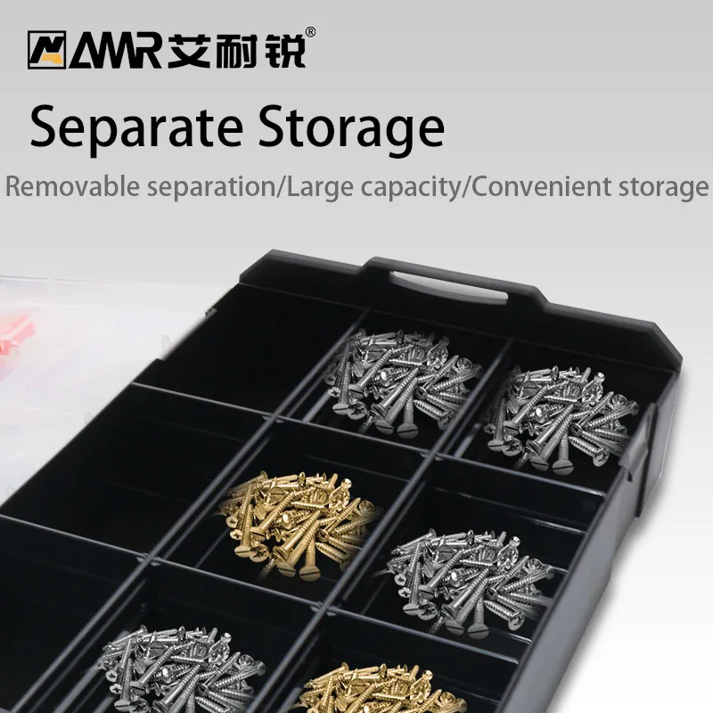 Toolbox Organizer Tool Organizer Nail Organizers Parts Case Storage Box Screw Nuts and Bolt Electronic Component Storage Bin - C