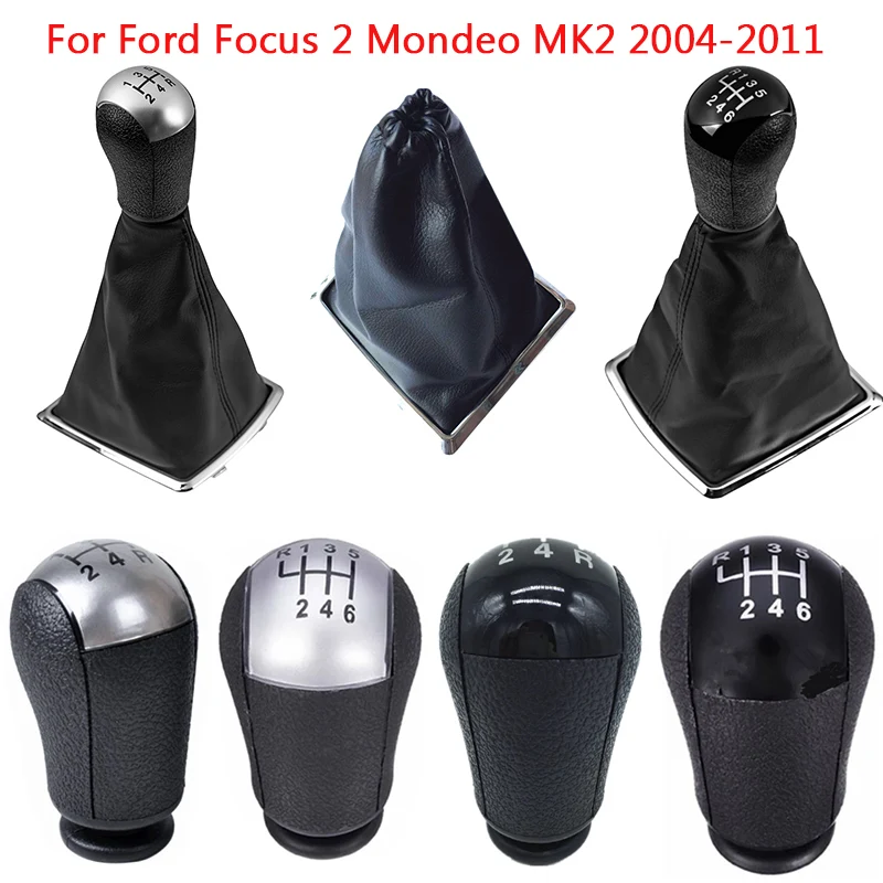 2 Focus For Ford Eo 2 2004 - 2011 5/6 Speed Car Styling Gear Shift Stick Knob Handball ddmysmile Head Lever Gaiter Boot Cover Case Smile -
