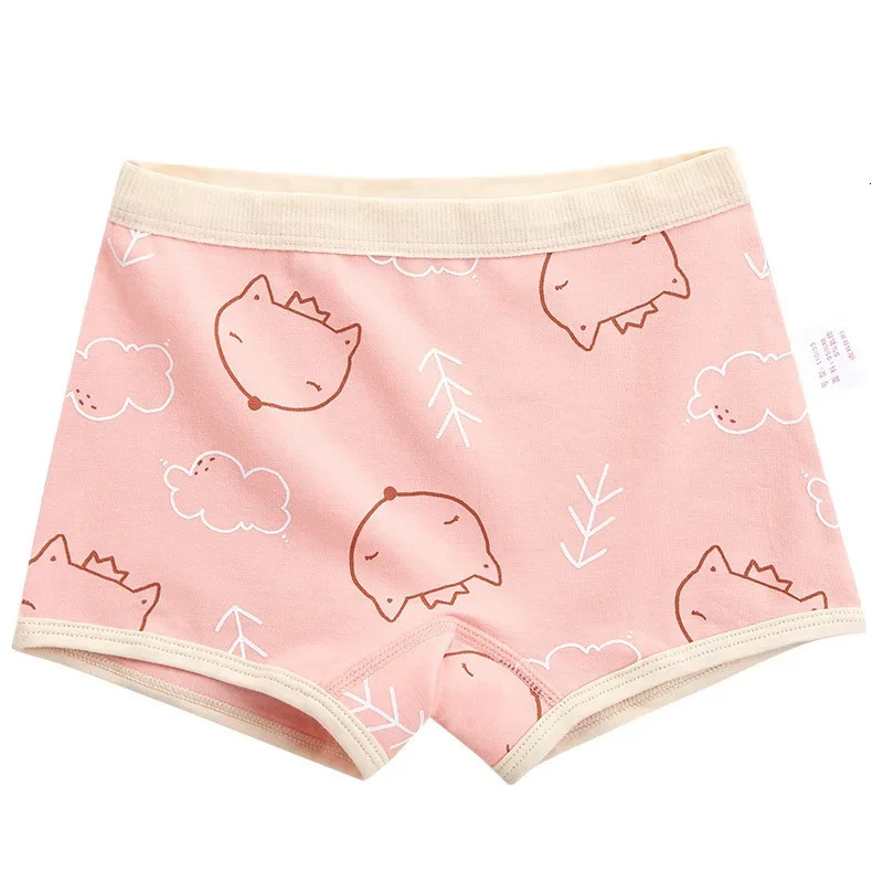 4PCS Girls Cotton Panties Summer Kid Thin Breathable Cartoon Briefs 2y Young Children Underwears Toddler Antibacterial Knickers 240409