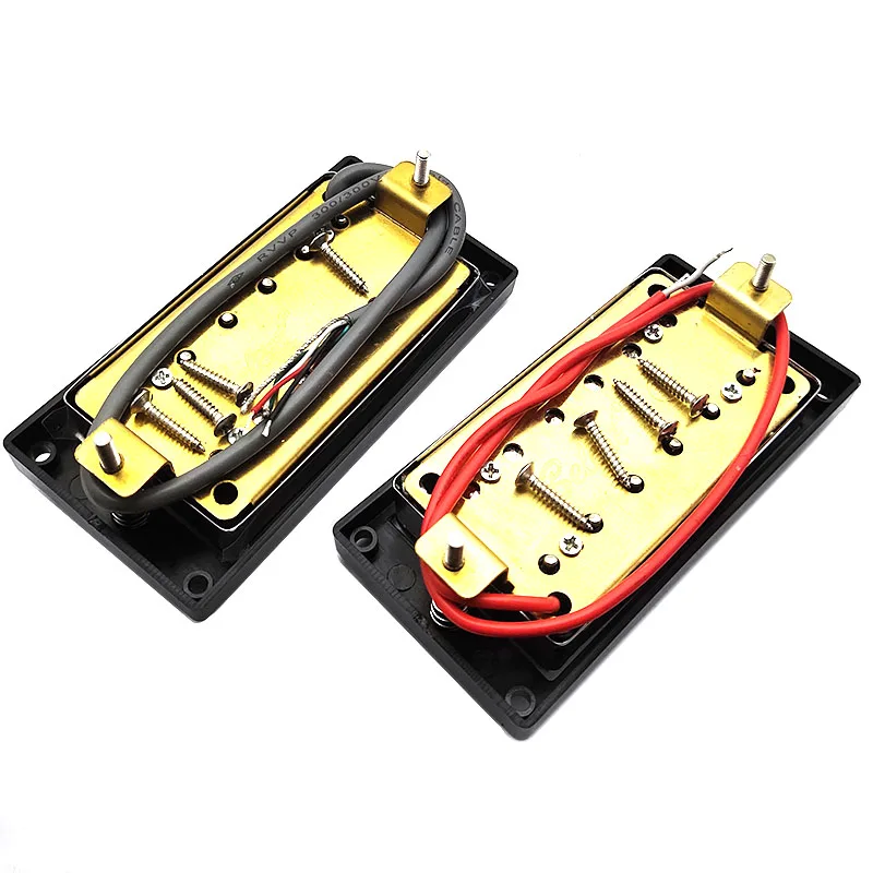 1Pcs LP Humbucker Set Electric Guitar Pickup Neck Bridge Pickup Kit 50mm/52mm with Ring for LP Style Electric Guitar Chrome