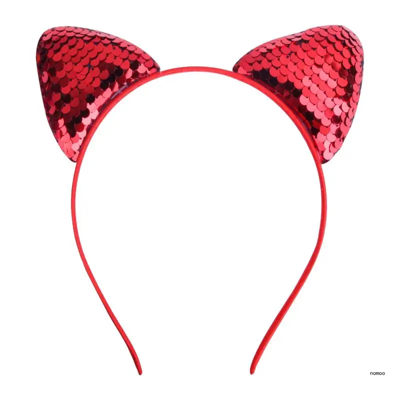 Hairband Sweet Headband Cosplay Sequins For Cat ddmysmile Ears Hair Hoops Gift For Christm Smile