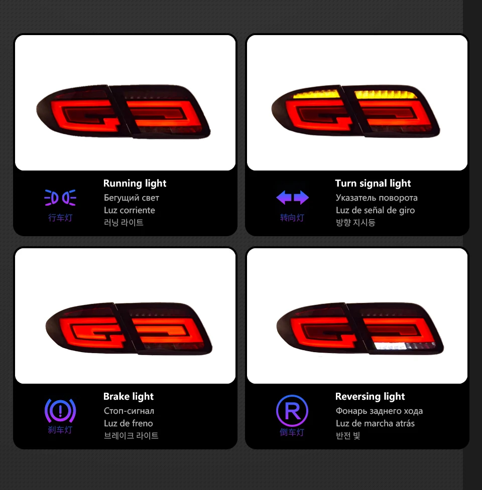 Car Tail Lamp for Mazda 6 LED Tail Light 20 03-20 15 Taillight Running Lights Turn Signal Brake Reversing Light