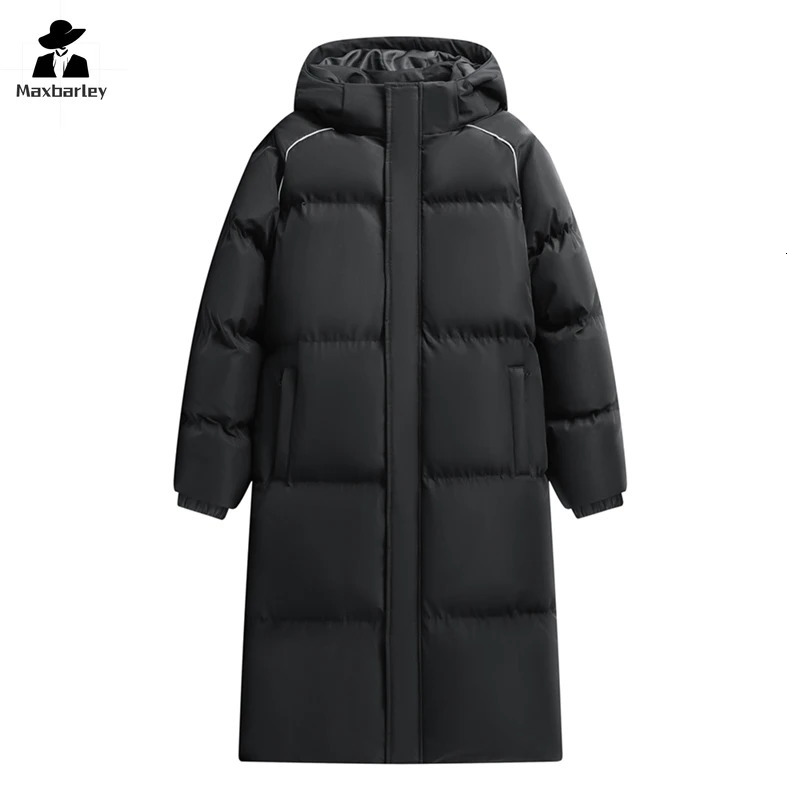 Mens Winter Warm Jacket High end Graphene Technology Heated Hooded Parka Couple Korean Style Long Thick Paddle Coat 241108