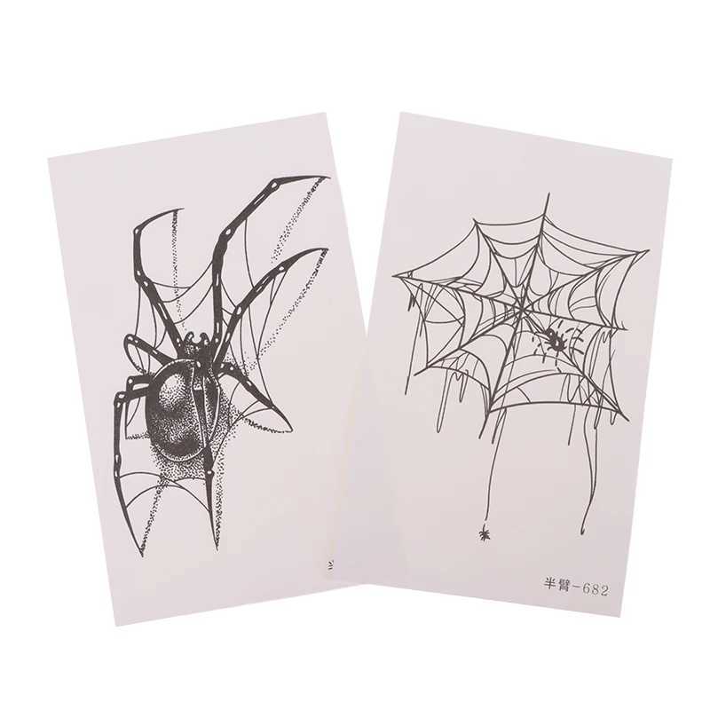 Herbal Tattoo Stickers Spider Web Temporary Tattoos Persistent Punk Cobweb Fake Tattoos Cheap Products Festival Artists Tattoo Stickers W241109
