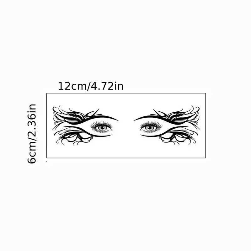 10 Halloween Removable Temporary Eye Tattoo Stickers Suitable for Realistic Tattoos Waterproof and Sweatproof Halloween Makeup W241109