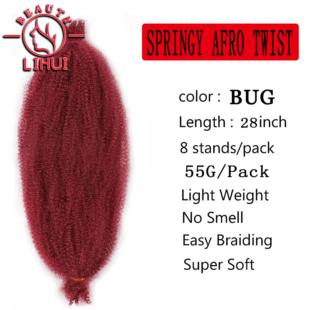 long Marely Braids Fluffy Afro Kinky Curl Twist 2025 Crochet Braid Hair Yaki Curl Crochet Synthetic Braiding new Hair 28inch Lihui