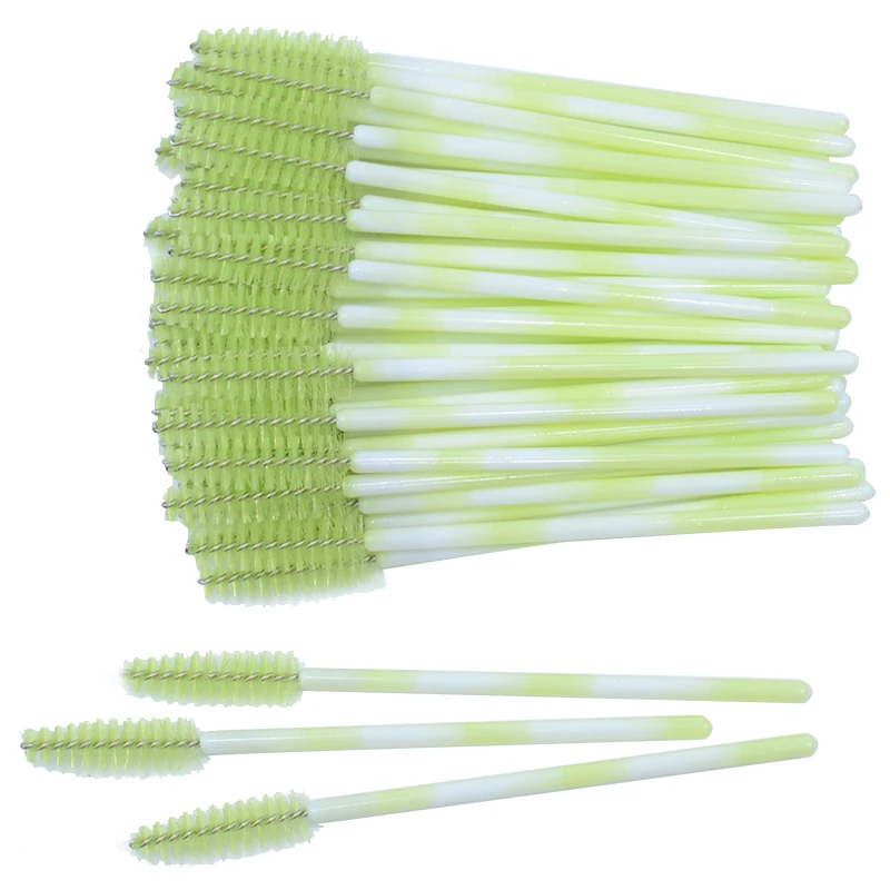 Micro 50/25Pcs Kekelala Colorful Eyelash Mascara Wands Fake Lash Spoolies Mini Comb Brush Applicators Beauty Makeup Tools smile