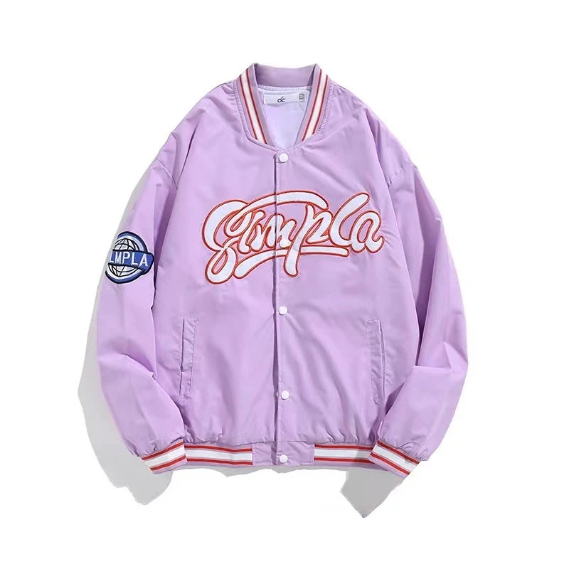 Uniform Baseball 2023 New Jacket Mens Womens American Style Bomber Jacket Loose Hip Hop Casual Versatile Embroidered Tops Hot smile