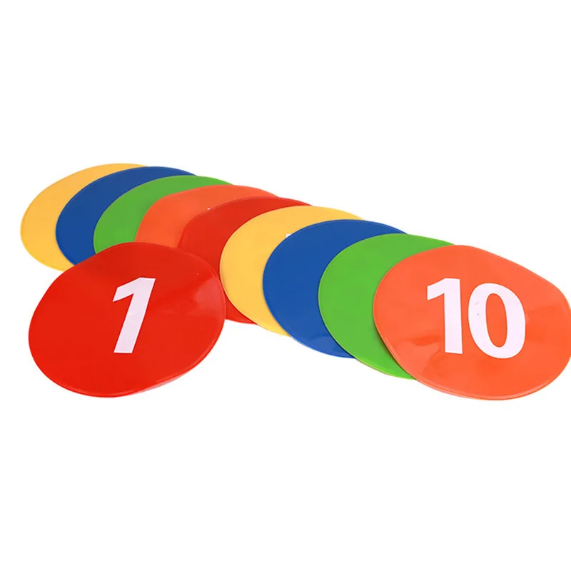 Markers 10 Pcs Spot Numbered Football Basketball Digital Signs Disc Markers Training Equipment for Kids Floor Spot Sports Toy smile