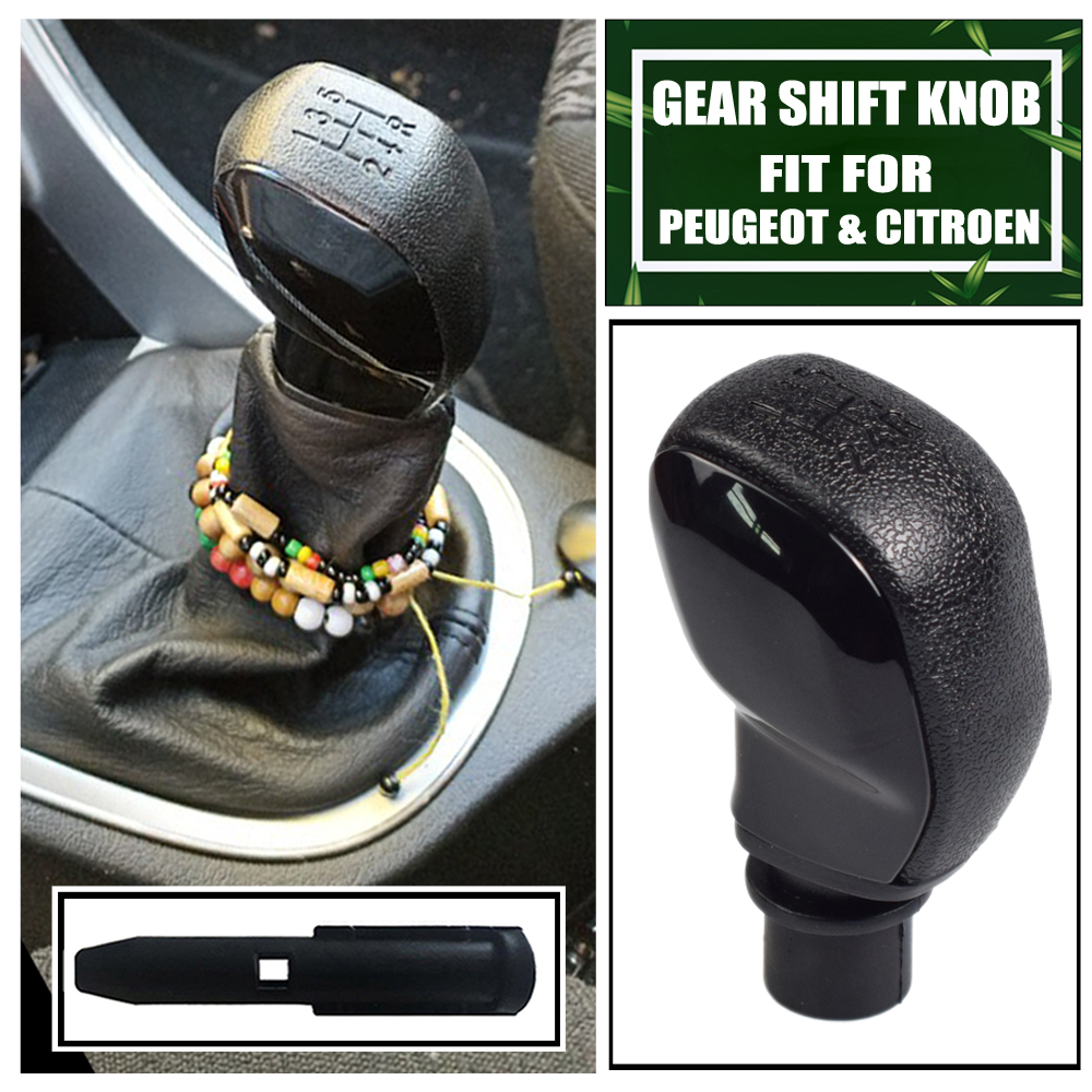new New Chrome Car ABS Gear Shift 2025 Knob Manual 5 Speed For Peugeot 106 206 306 406 107 207 307 407 301 308 2008 With Gaiter Cover