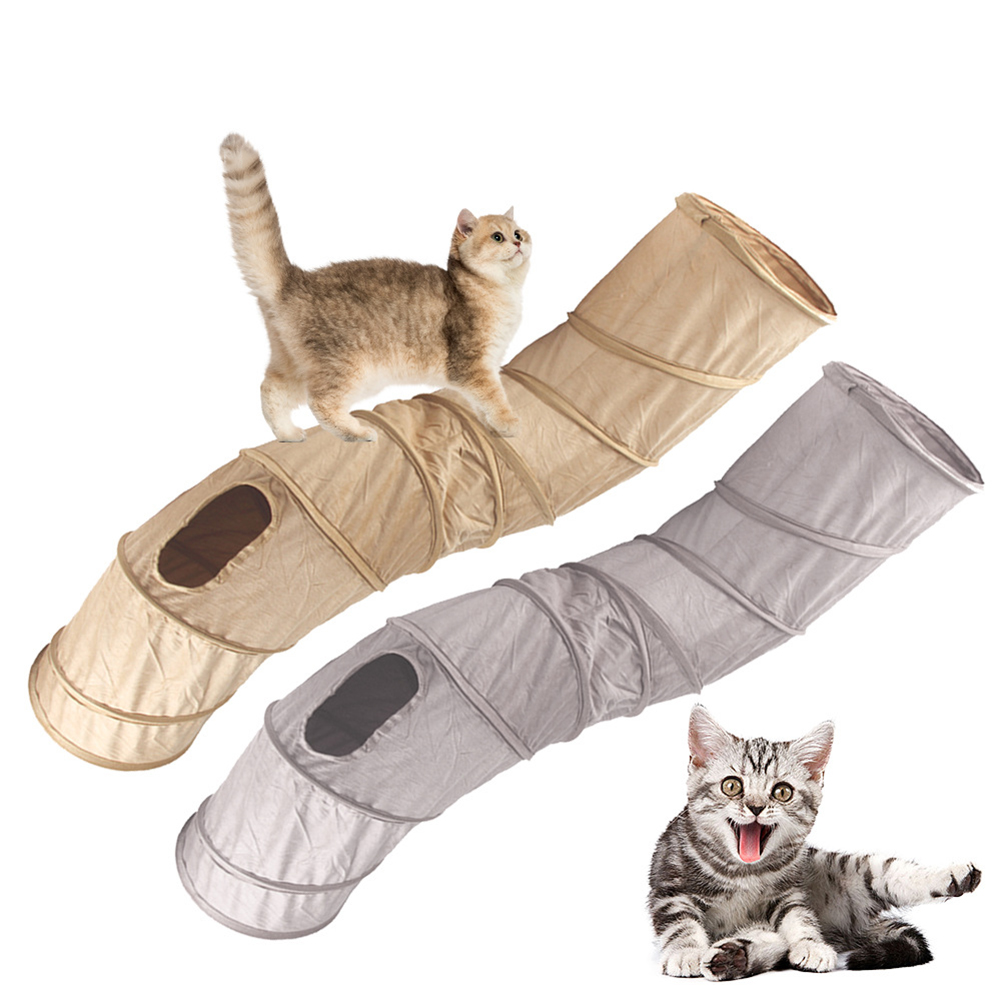 Cat Tunnel Tube Collapsible S-Shape Excerise Pet Tunnel Interactive Toy For Indoor Cats Rabbit Puppy Guinea Pig Rabbit