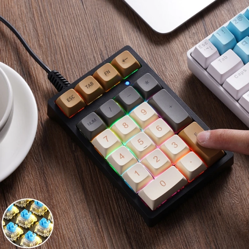 Ergonomic Mini Digital Accounting Keyboard Laptop Number Pad USB Wired- Numpad M76A