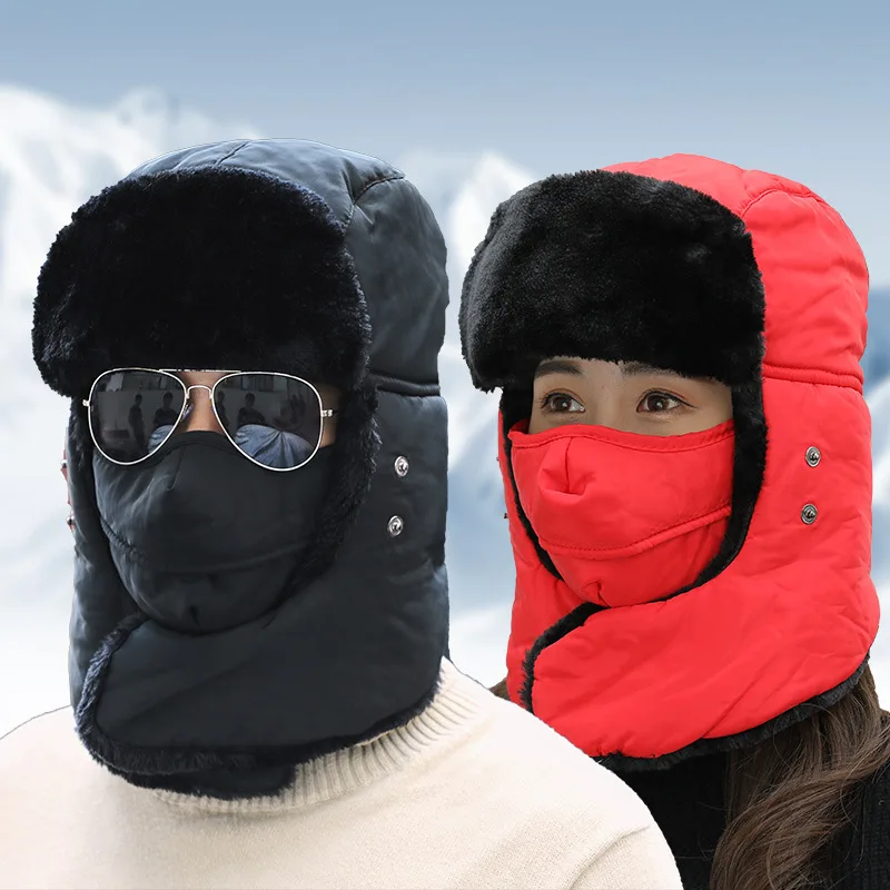Trooper For Balaclava Waterproof Men Women Russian Thermal Trapper Bomber Hat Hunting Ski Snow ddmysmile Cap Smile