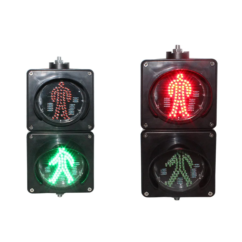 100mm DC12V Or DC24V Or AC85-265V Red Green Zebra Crossing Pedestrian Led Traffic Signal Light With Remote Control