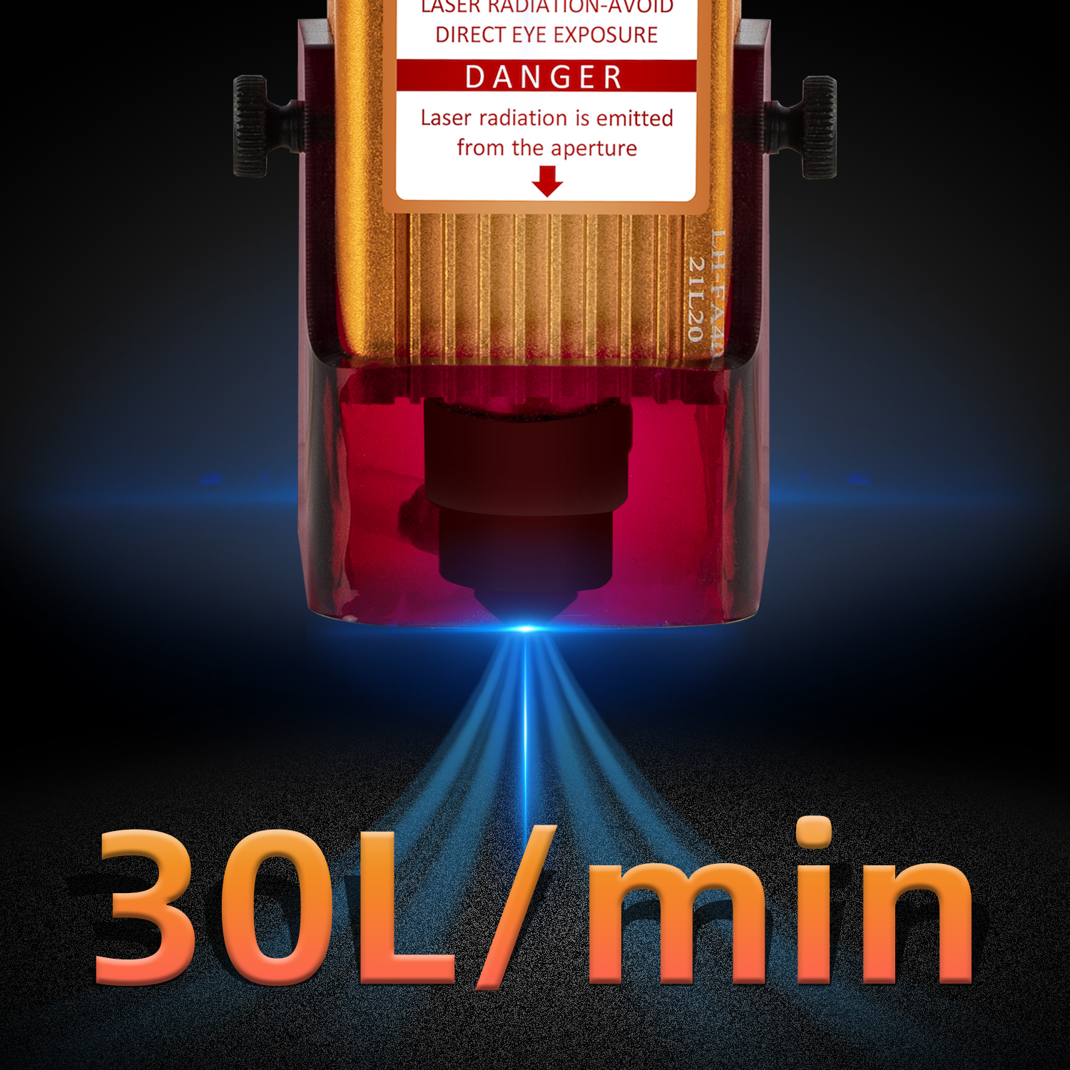 FoxAlien 30L/Min Air Assist Pump for Laser Cutter, Portable CNC Machine Kit for All laser Engraving Adjustable Speed Low Noise