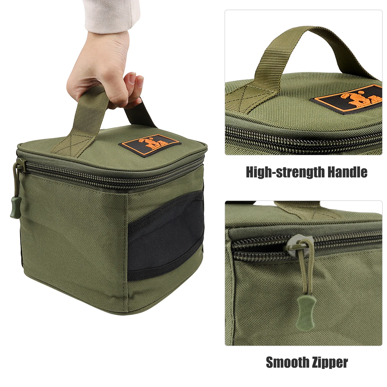 Bag Storage ddmysmile Fishing Reel Carrying Case Oxford Cloth Reel Lure Gear Carrying Case For 500-10000 Series Spinning Fishing Reels Smile