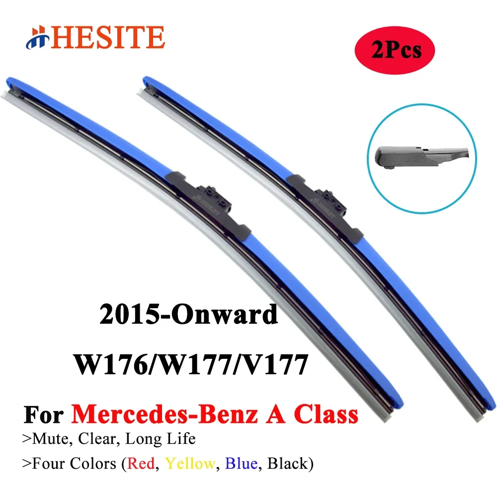 HESITE Wiper Blades Colorful For Mercedes Benz A Class Hatchback W176 W177 V177 A180 A200 A220 A250 A35 A45 2015 2016 2019 2022 smile