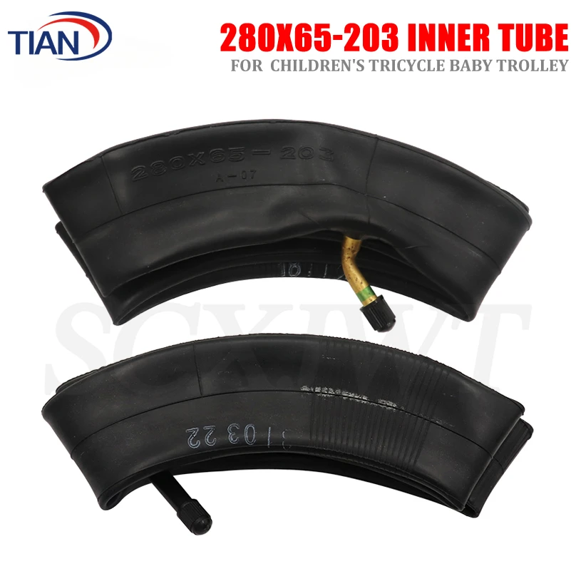 12 Inch Camera 280x65-203 Inner Tube for Children's Tricycle Baby Trolley Pneumatic Inner Tire Handcart Wheel Accessories