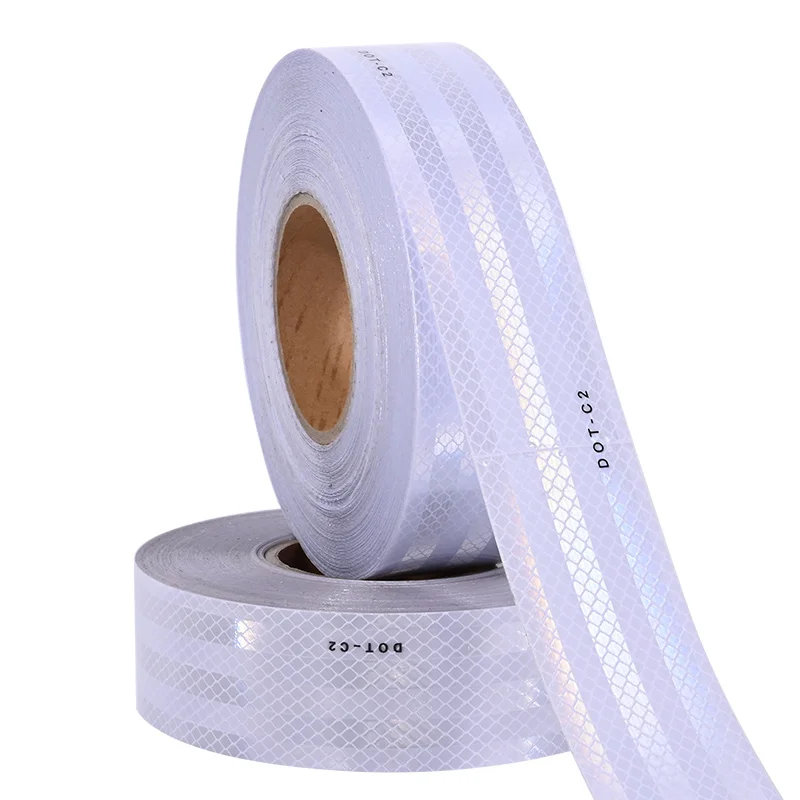 Width 5CM Reflective Stickers Adhesive Tape Waterproof Reflector White Dot-C2 Film For Truck Motorcycle Bicycle Car Styling 10M