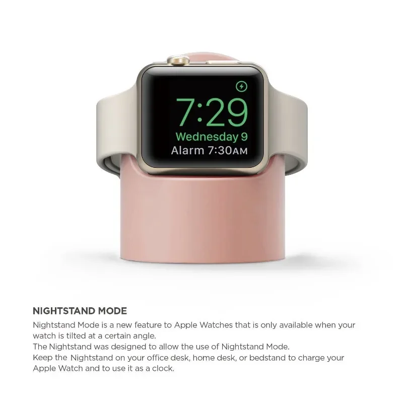 Charger Stand Mount Silicone Dock Holder for Apple Watch Series 4/3/2/1 44mm/42mm/40mm/38mm Charge Cable