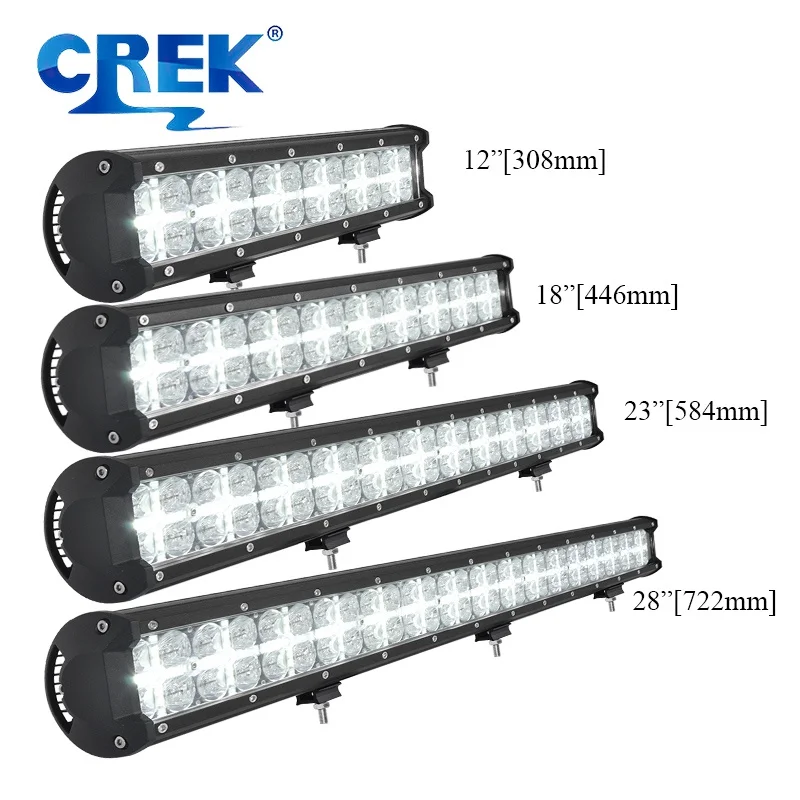 CREK Offroad LED Light Bar 7D White DRL 12 18 23 28 Inch 12V 24V Work Lightbar for Jeep Truck 4x4 4WD ATV Tractor Boat Pickup