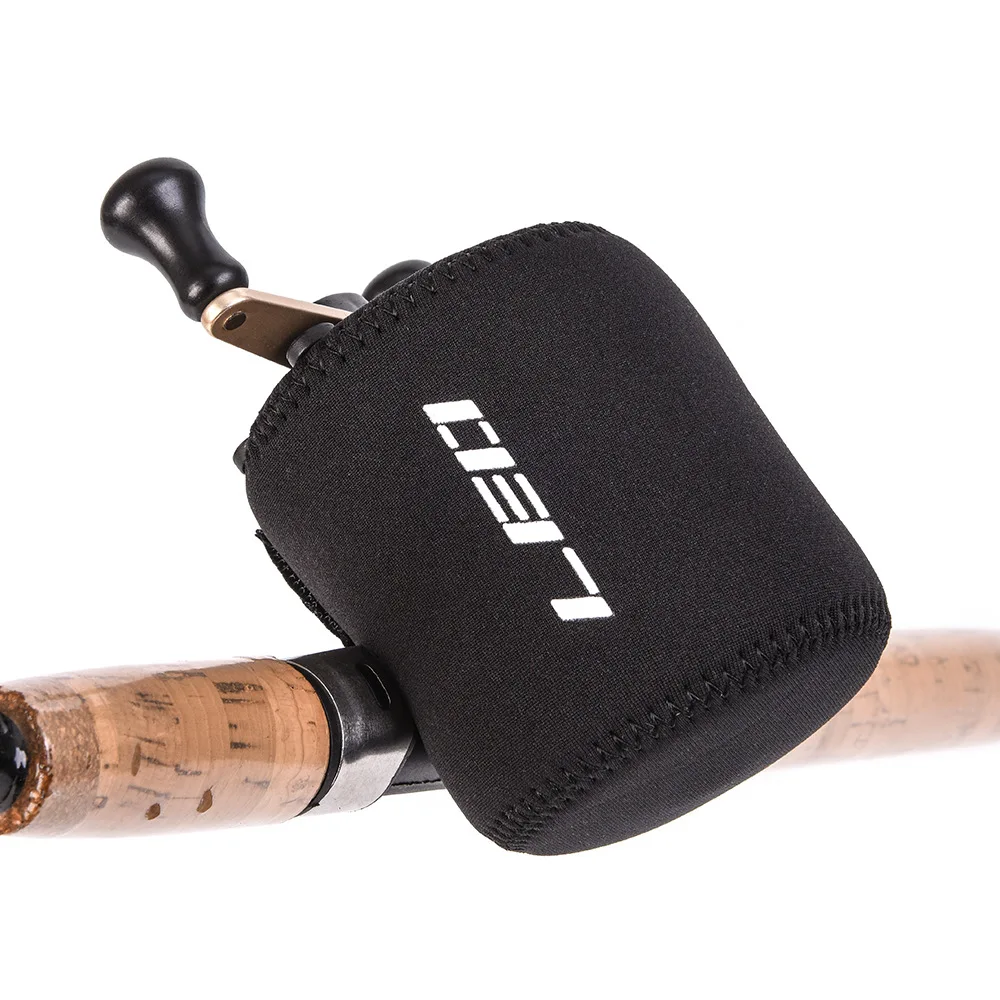Neoprene Material 5mm LEO Spinning Fishing Reel Cover Neoprene Wheel Protective Case Waterproof Reel Bag Storage Accessories smile