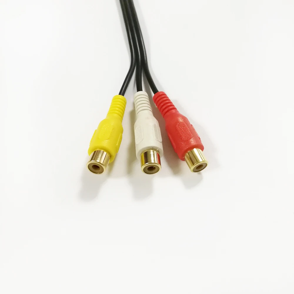 Biurlink Car RCA Adapter VTR Cable For Toyota 6 Pin Blue AV Port