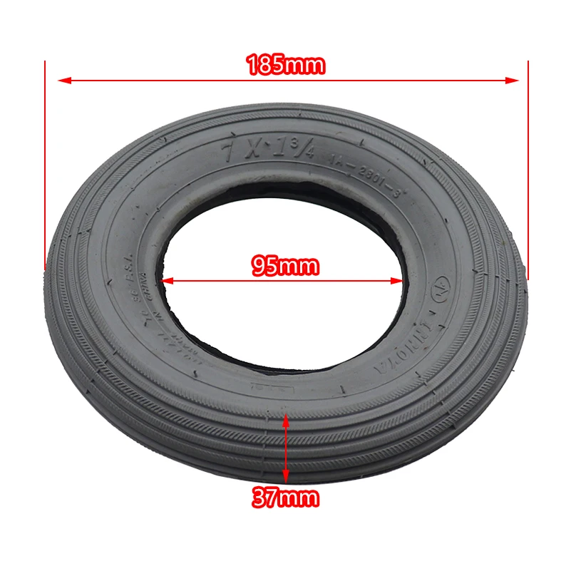 7inch 7x1 3/4 Pneumatic Tires Inner Outer Tire,for 7 Inch Electric Wheelchair Front Wheel Accessories