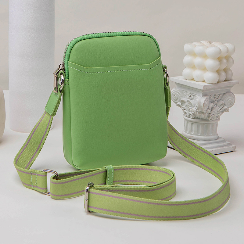 Women's 2024 New Simple Soft Leather Phone Single Cross Shoulder Small Bag