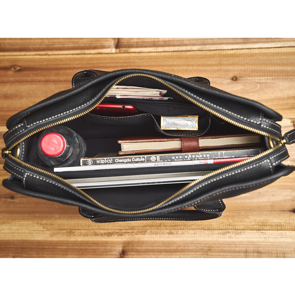 Business Men's Genuine Leather Briefcase Original Casual Handbag Men'S Shoulder Bag High Quality For 15 Inch Laptop Bag smile