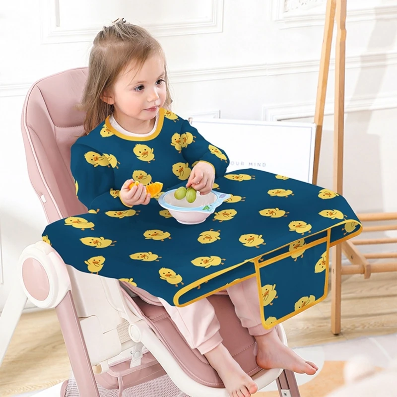 Baby Weaning Bibs Anti-dirty Highchair 2025 Waterproof Sleeved Bib new Set Stain Odor