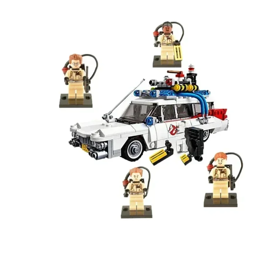 In Stock MOC Compatible 21108 Ghost Busters Ecto-1 Movie Car Building Blocks DIY Toys Assembly Model For Kids Boys Girls Gifts