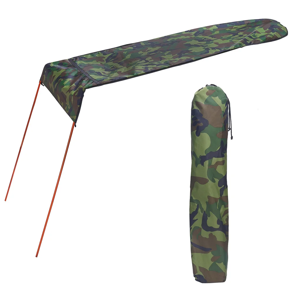 Set Universal Foldable 1 Boat Awning Durable Single Kayak Canoe ddmysmile Sun Shade Awning Canopy Lightweight Yacht Tourism Water Sports Smile