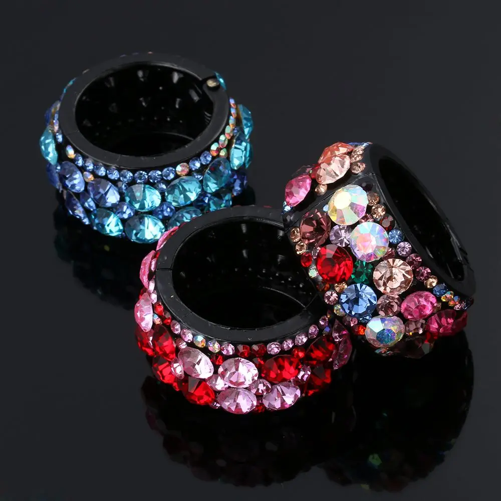 Hair Styling Accessories Dia Ponytail Holder Ring Mini Claw Hair Clip Crystal Hair Bun Maker Hair Holder Buckle smile