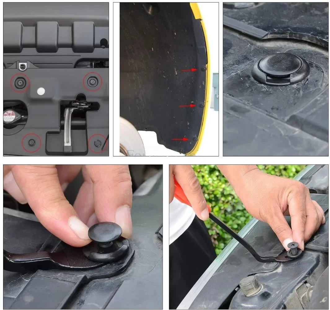 68PCS Auto Fastener Clips Car Body Push Retainer Pin Rivet Bumper Door Trim Panel Retainer Fastener Kit Auto Removal Tool
