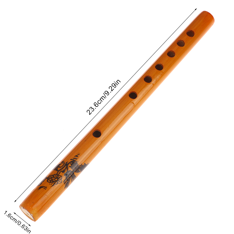 Chinese Traditional 6 Holes Bamboo Flute Instrument Vertical Flute Clarinet Student Musical Instrument Wood Color For Beginner