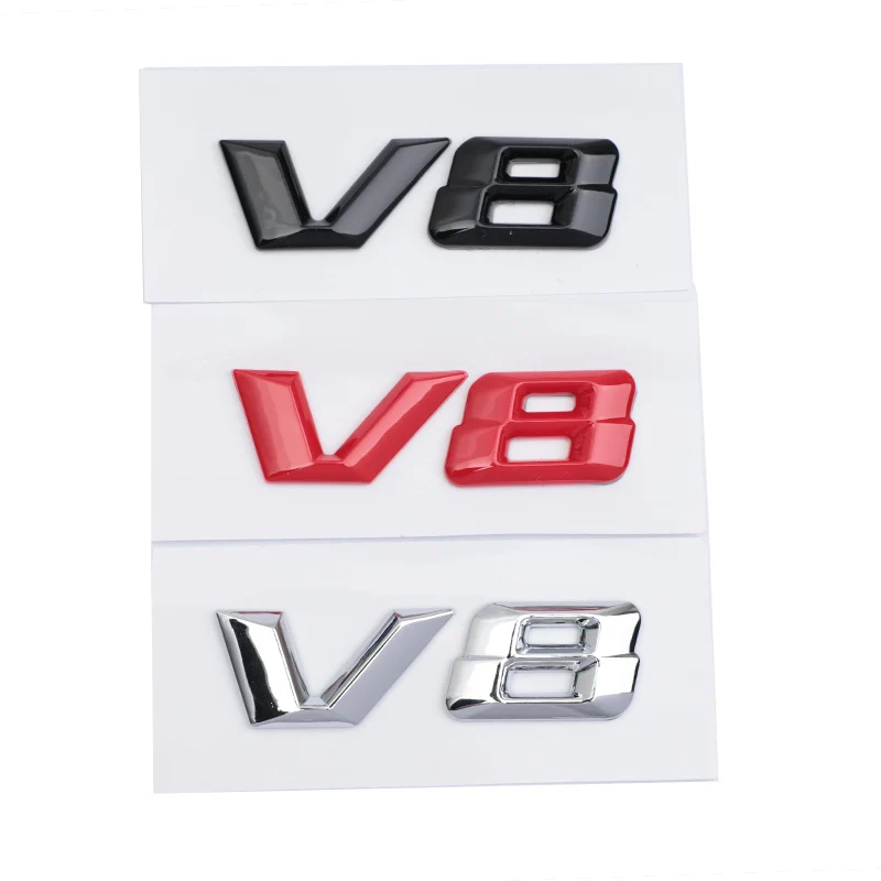 OTOKIT 3D ABS Chrome Letters Car Fender Badge Sticker V8 Emblem Logo For Mercedes Maybach S600 W222 S500 W140 CL600 M275 CLS63