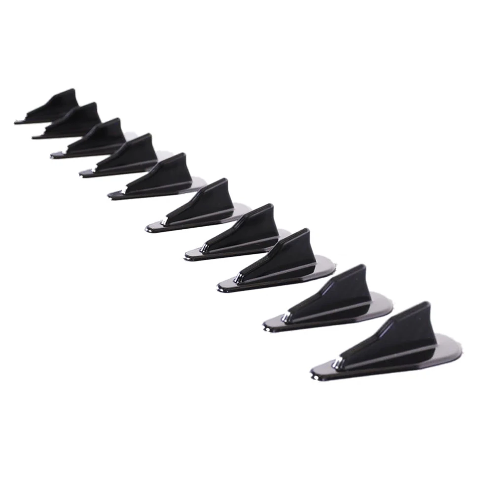 10pcs Universal EVO-Style Roof ABS Shark Fins Spoiler Wing Kit Vortex Generator SLJ-1014