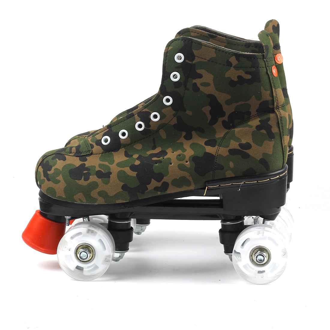 Leather Roller Skates Shoes For Adult Sneakers Flash Skating Rollers Camouflage Skate Shoes Patines 4 Wheels Shoes Women Men