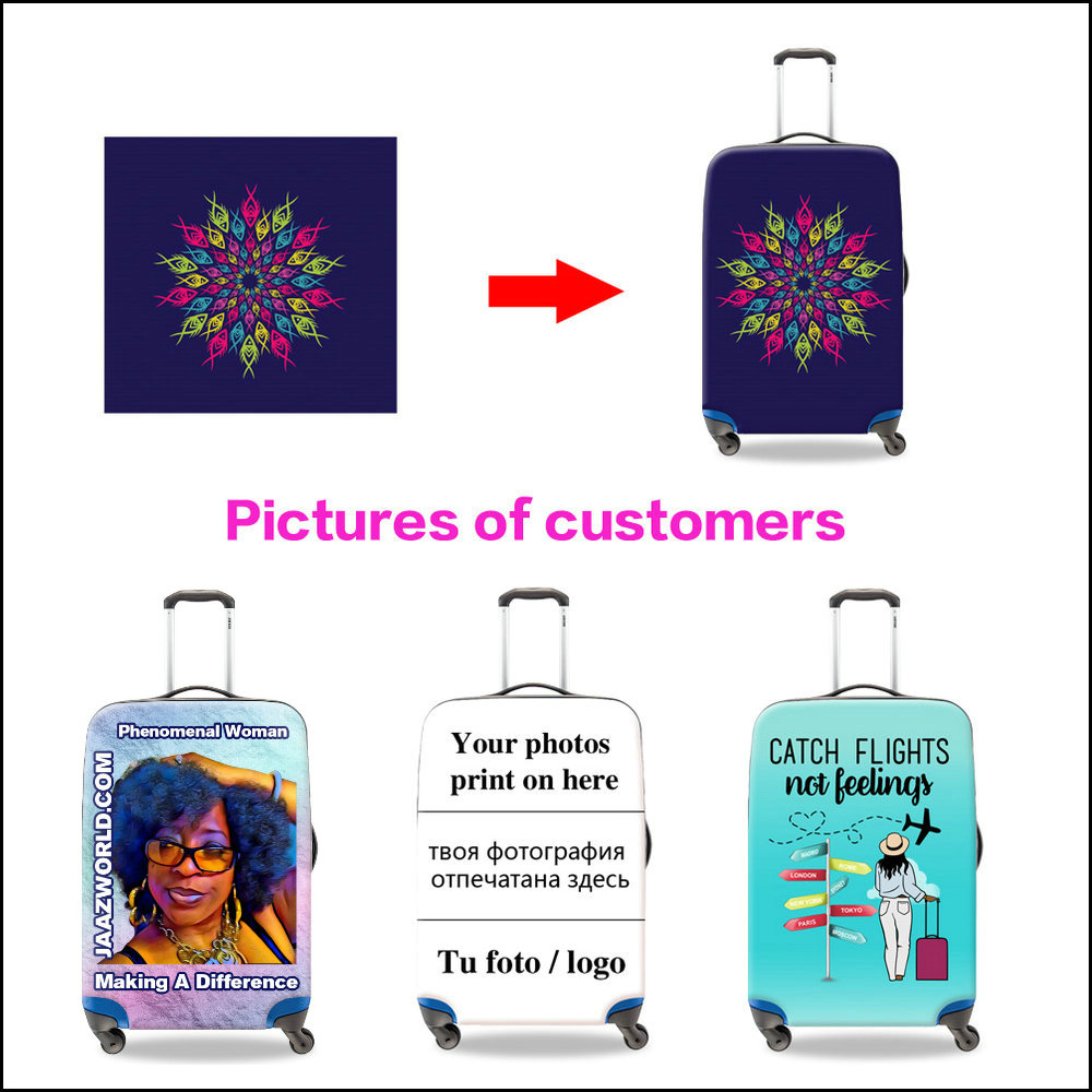 Elastic Stretch Lage Protective Cover Geometric Dia Pattern Suitcase Covers Men Dustproof Trolley Case Travel Accessories c5b44