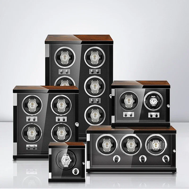 Open Cover Self-stop Automatic Winding Watch Rotating Devices Household Silent Mechanical Watches Shimmering Device Motor Boxes