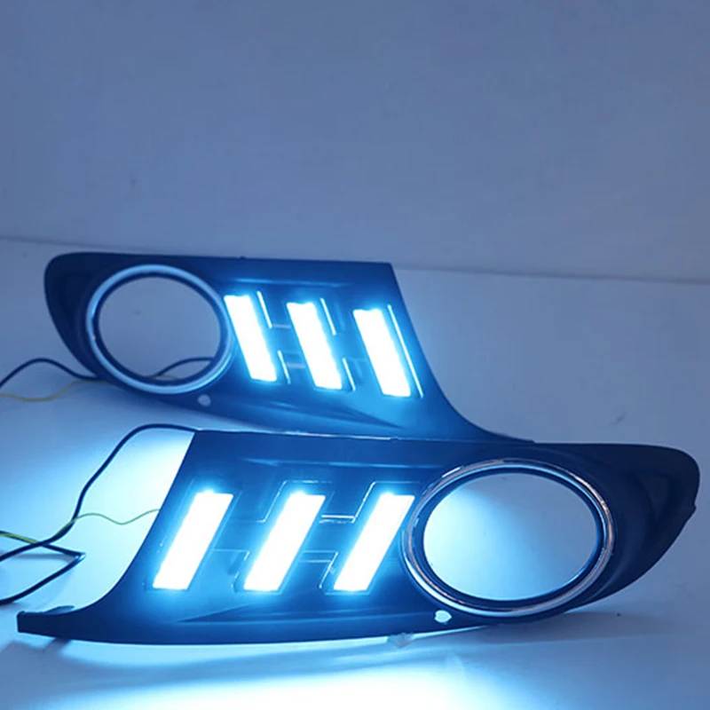 2PCS Daytime Running Light For Volkswagen Golf 6 Golf6 MK6 09-13 LED Indicator Light DRL Bumper Front fog lamp