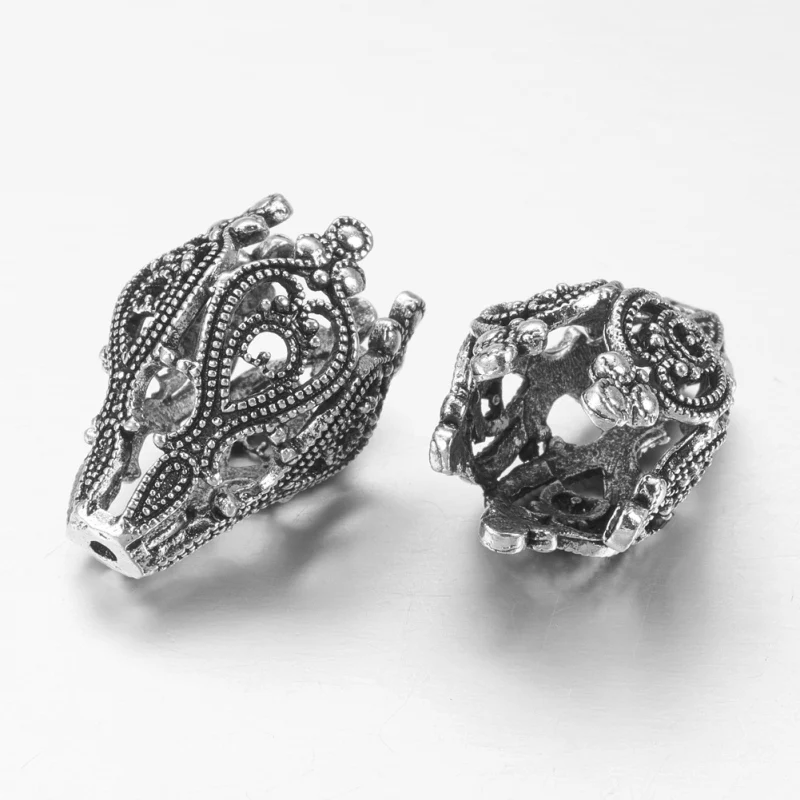 2 pc Brass Bead Caps Apetalous Flower Nickel Free Real 18K Gold Plated 12.5x10.5x10mm Hole: 1.5mm