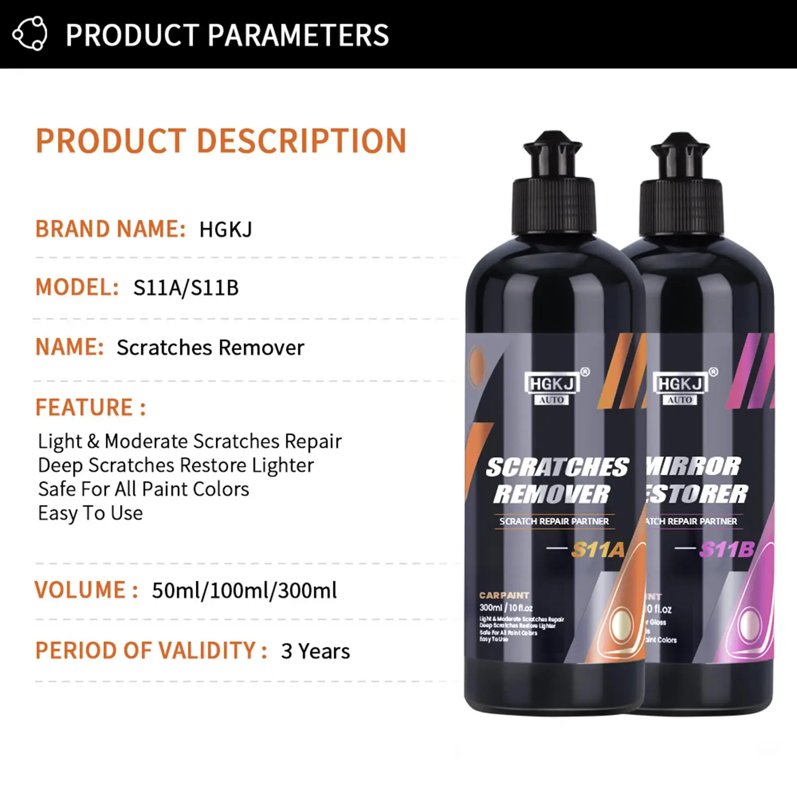 300ml Car Glass Scratch Repair Removal Kit Hydrophobic Nano Coating Scratch Repair Agent Car Paint Care Carcked Repair Liquid