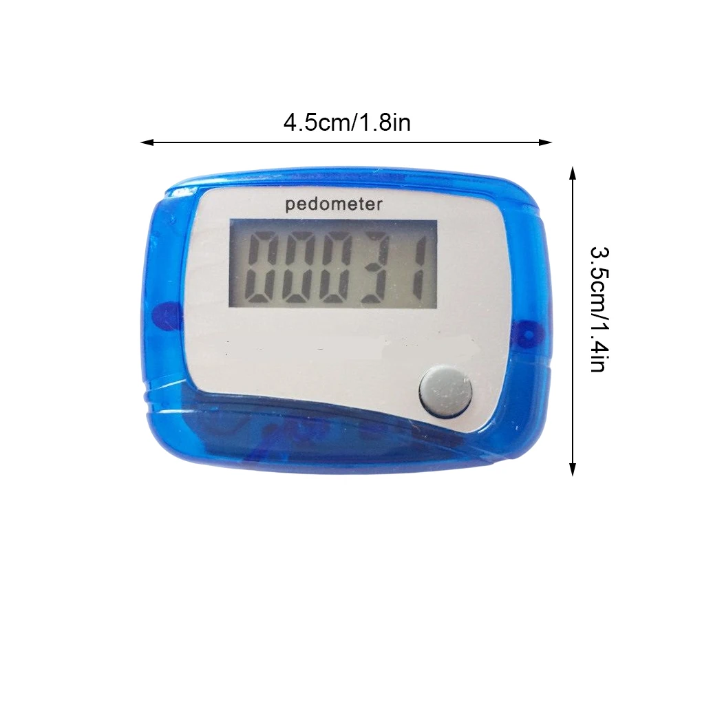 Random Portable Pedometer Color with Clip LCD Step Counter Tracker smile