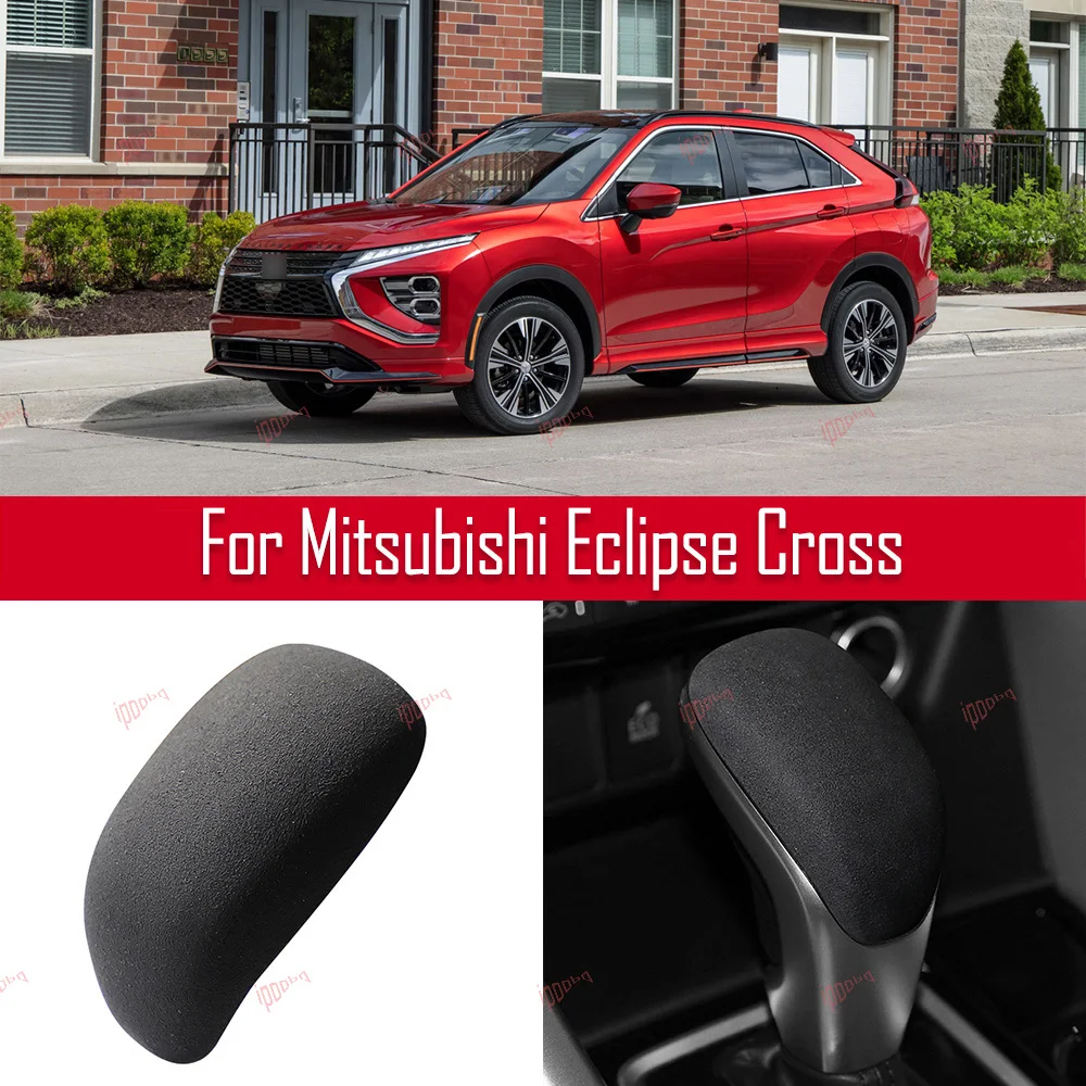 Shifter Knob Gear Black Frame Sticker Cover Interior Head Trim Suede For Mitsubishi Eclipse Cross 2018-2021 smile