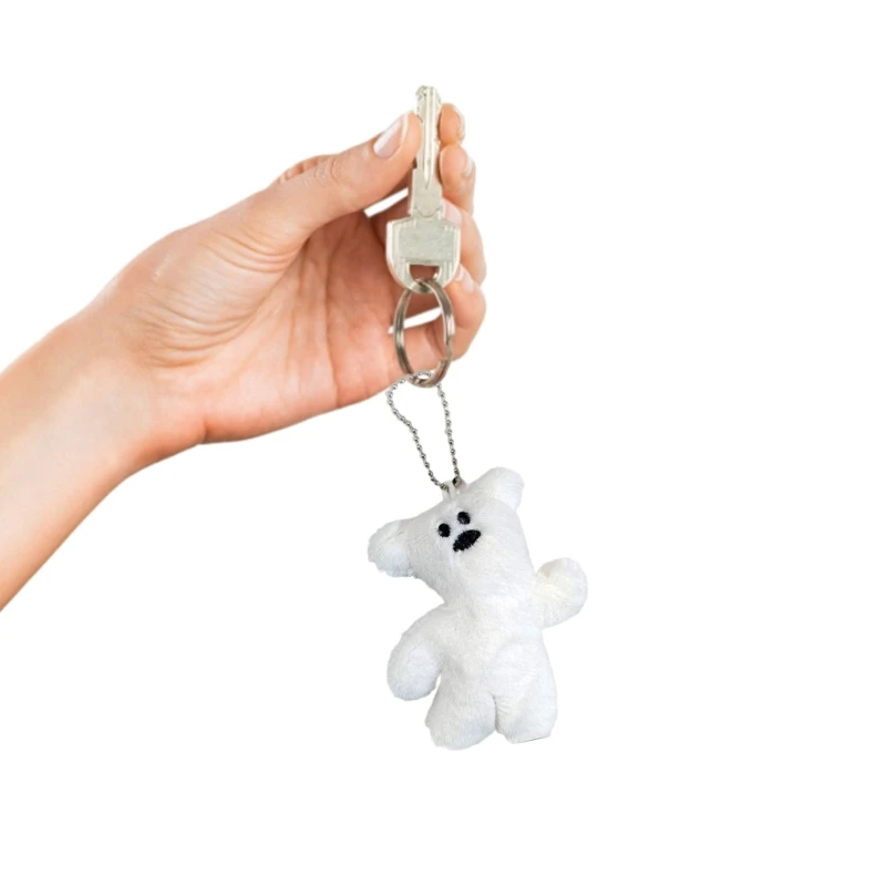 Keychain Bear Keyring Plushes Stuffed Animal Pendant Soft Key ddmysmile Rings T8de Smile
