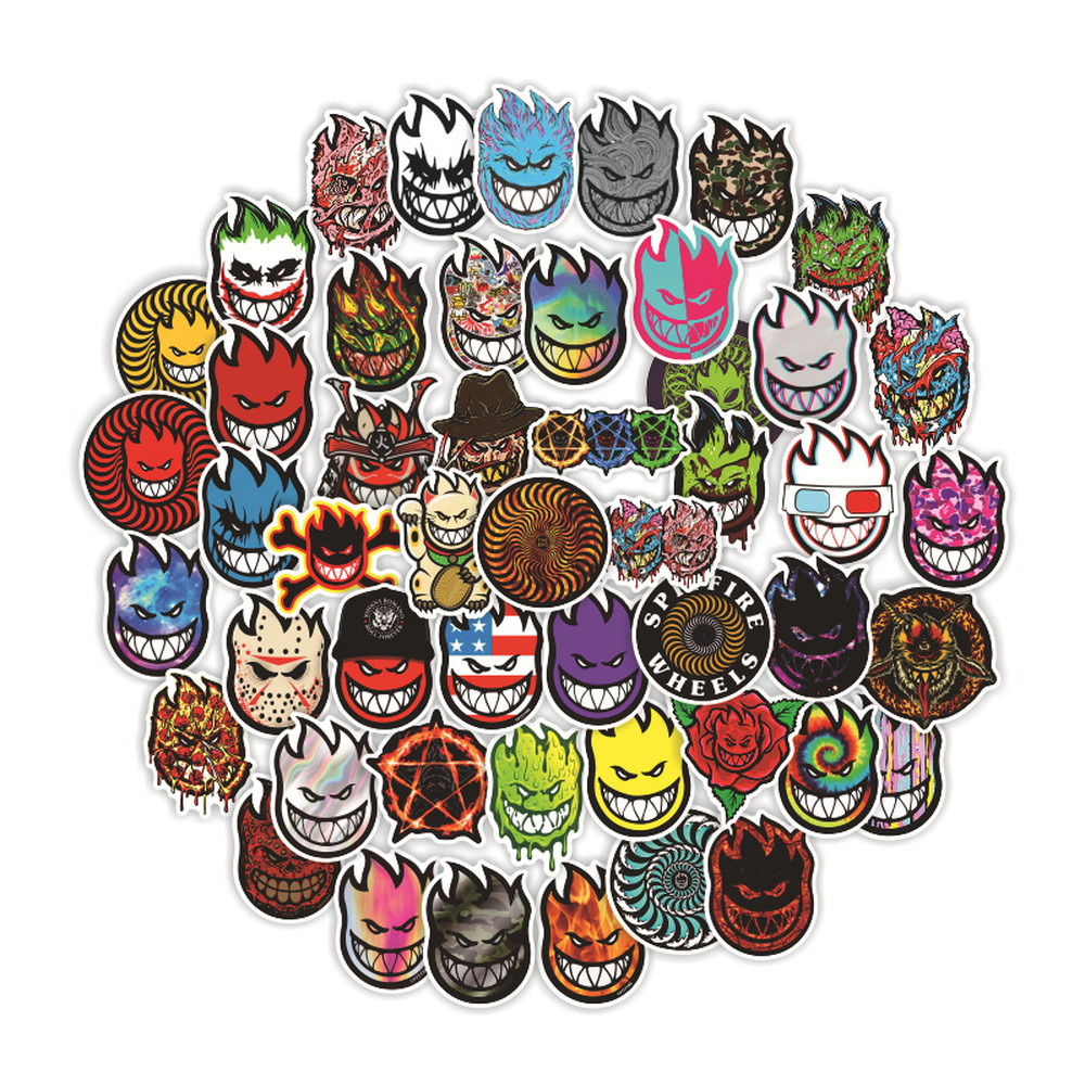 15/50Pcs Brand Spitfire Cool Stickers Waterproof Skateboard Car Guitar Motorcycle Luggage Suitcase Graffiti DIY Sticker Kids Toy