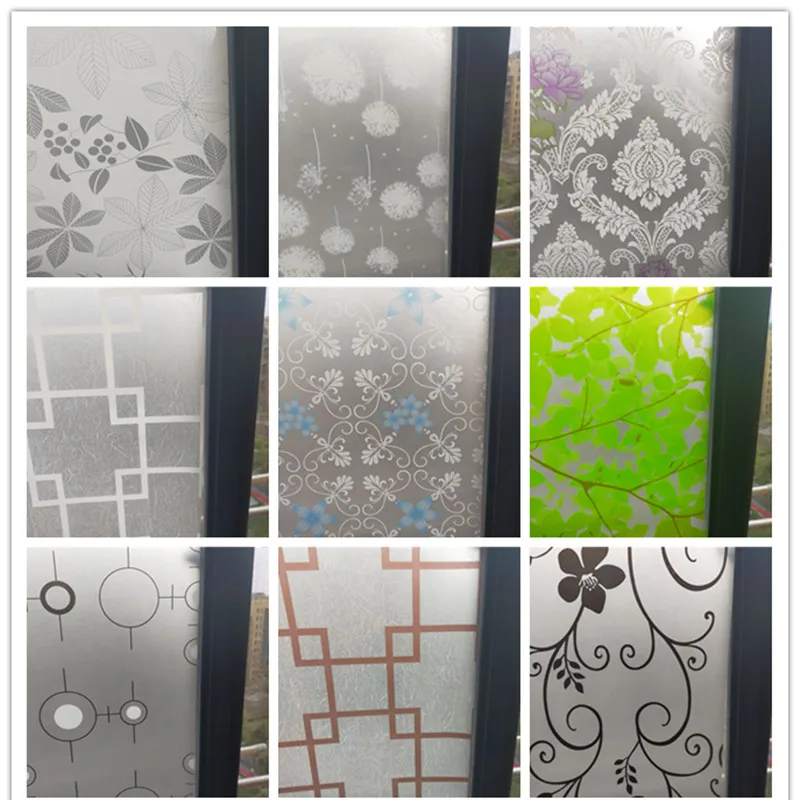 Film, Translucent Self-Adhesive Window Sliding Bathroom Glass Door, Cellophane Sun-Shading Privacy Decorative Stickers smile Film, Door,